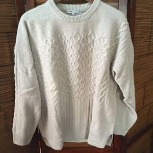 Madewell Cream Cable Knit Sweater